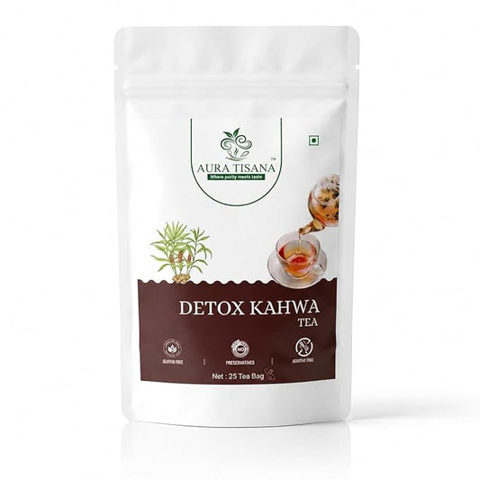 Aura Tisana Detox Kahwa Tea | Herbal Tea Bags | 25 Bags