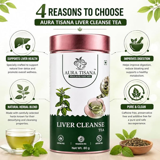 Aura Tisana Liver Detox Tea | Herbal Loose Tea | 80g