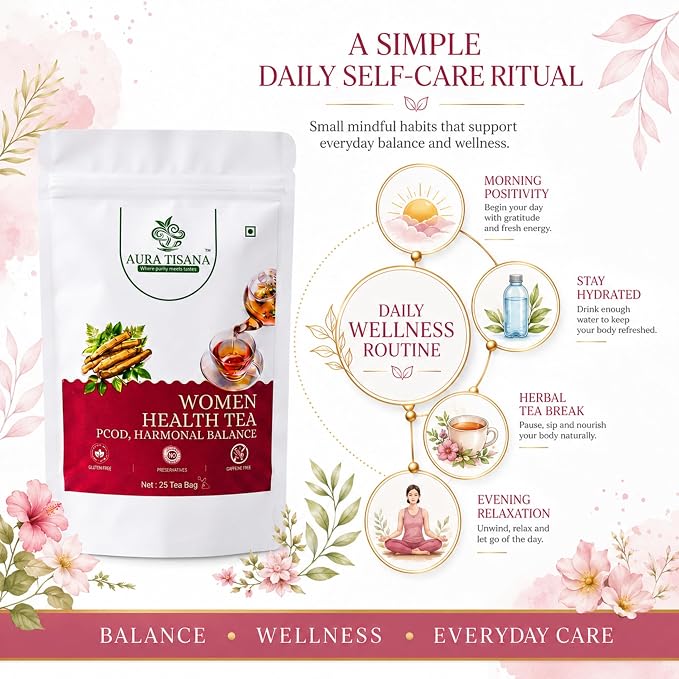 Aura Tisana PCOD Tea | Herbal Loose Tea | 80g