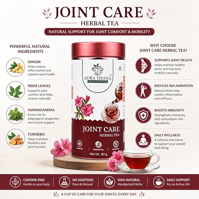 Aura Tisana Joint Care Tea | Herbal Loose Tea | 80g