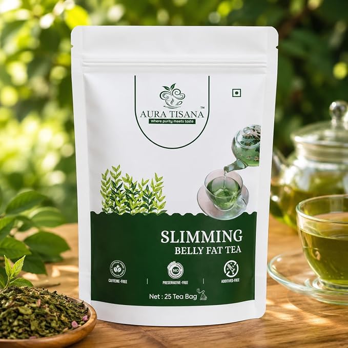 Aura Tisana Slimming Belly Fat Loose Tea | Herbal Detox Blend