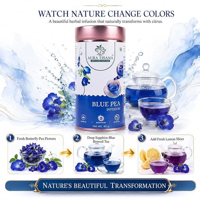 Aura Tisana Butterfly Pea Tea | Herbal Loose Tea | 80g