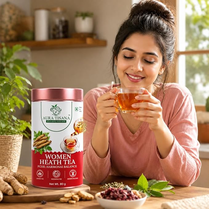 Aura Tisana PCOD Tea | Herbal Loose Tea | 80g