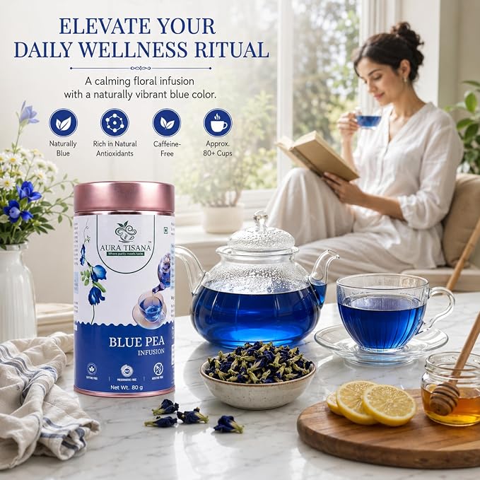 Aura Tisana Butterfly Pea Tea | Herbal Loose Tea | 80g
