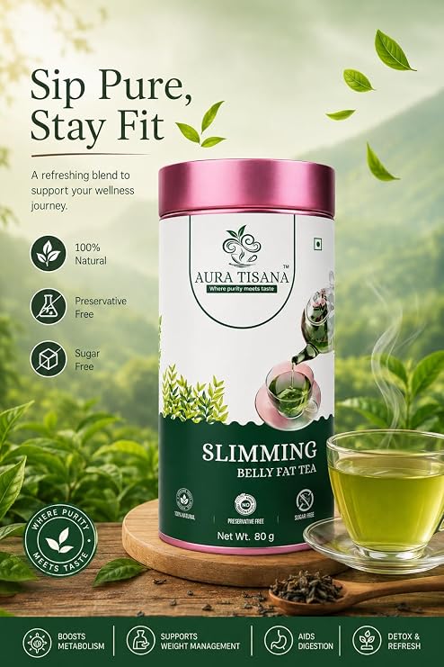 Aura Tisana Slimming Belly Fat Loose Tea | Herbal Detox Blend