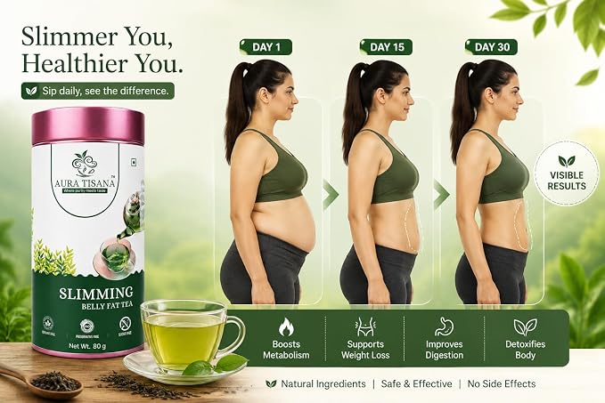 Aura Tisana Slimming Belly Fat Loose Tea | Herbal Detox Blend
