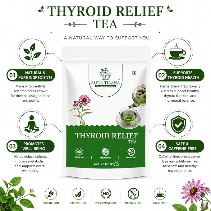 Aura Tisana Thyroid Support Tea | Herbal Loose Tea | 80g