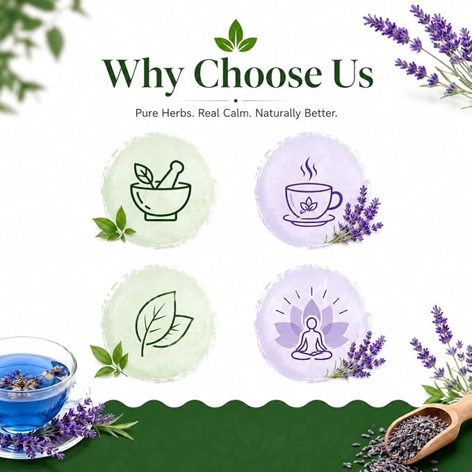 Aura Tisana Stress & Anxiety Tea | Herbal Loose Tea | 80g