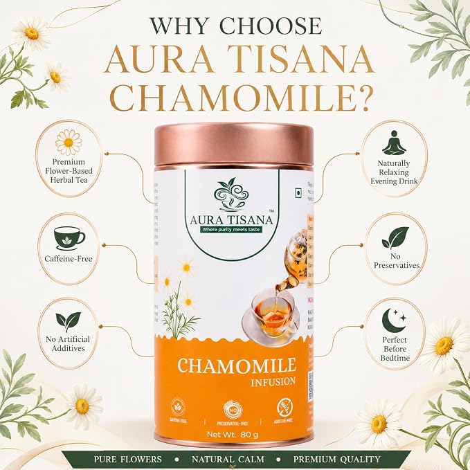 Aura Tisana Chamomile Tea | Herbal Loose Tea | 80g